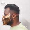 Handcrafted Metal Skull Mask: Choose Copper, Chrome or Antique Finish by JW SteelCrafts