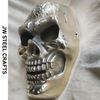 Handcrafted Metal Skull Mask: Choose Copper, Chrome or Antique Finish by JW SteelCrafts