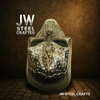 Handcrafted Metal Skull Mask: Choose Copper, Chrome or Antique Finish by JW SteelCrafts