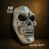 Handcrafted Metal Skull Mask: Choose Copper, Chrome or Antique Finish by JW SteelCrafts