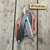 Copper Damascus Straight Razor Carbon Fiber Handle Barber Razor by JW SteelCrafts