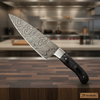 Custom Damascus Gyuto Chef Knife, Handmade Professional Cooking Knife with Steel Bolster by JW Steel by JW SteelCrafts