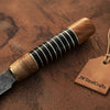 Damascus Kiritsuke Gyuto Chef Knife 12” – Olive Wood & Black Resin Handle with Brass Spacers | Full Tang Japanese Hybrid Knife by JW SteelCrafts