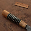 Damascus Kiritsuke Gyuto Chef Knife 12” – Olive Wood & Black Resin Handle with Brass Spacers | Full Tang Japanese Hybrid Knife by JW SteelCrafts