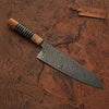 Damascus Kiritsuke Gyuto Chef Knife 12” – Olive Wood & Black Resin Handle with Brass Spacers | Full Tang Japanese Hybrid Knife by JW SteelCrafts