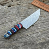 Custom Skinner Knife – Handmade Hunting Blade with Patriot Resin Handle by JW SteelCrafts