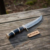 Handmade Damascus Clip Point Bowie Knife Full Tang Fixed Blade by JW SteelCrafts by JW SteelCrafts