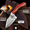 High Carbon Steel Drop Point Hunting Knife — Red Pinecone Resin Handle by JW SteelCrafts