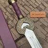 Handmade Medieval Knight Sword Replica | Polished Carbon Steel, Leather Handle & Wooden Scabbard by JW SteelCrafts