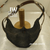 Handmade Metallic Half Face Mask | Golden Cast Art Mask for Display by JW SteelCrafts