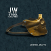 Handmade Metallic Half Face Mask | Golden Cast Art Mask for Display by JW SteelCrafts
