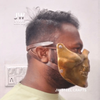 Handmade Metallic Half Face Mask | Golden Cast Art Mask for Display by JW SteelCrafts