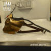 Handmade Metallic Half Face Mask | Golden Cast Art Mask for Display by JW SteelCrafts
