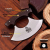 Handmade Stainless Steel Ulu Knife – Wenge Wood Handle | 5.5” Blade | Mosaic Pin | JW SteelCrafts by JW SteelCrafts
