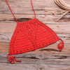 Handmade Vintage Crochet Bikinis Knitted Cotton Swimwear Women's Crochet Swimsuit Two Pieces Bathing Suits Bikini Swimsuit Top Bottom Bandage Modern Women Beachwear For Summer by Stevvex