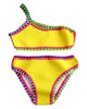 Handmade Women Bikini Crochet Knit Swimwear Halter Patchwork Bathing Suit Women's Swimsuit Strappy Side 2 Piece Bikini Set Triangle Beach Swimwear by Stevvex