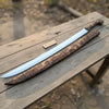 Handmade Shashka Sword 24” – Caucasian Saber Style Curved Blade with Engraved Scabbard by JW SteelCrafts