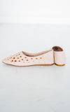 Harriette Leather Flats in Blush