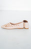 Harriette Leather Flats in Blush