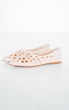 Harriette Leather Flats in Blush