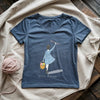 Gone Knitting Lady V-neck by YarnMerch