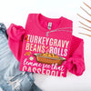 Turkey Gravy Beans & Rolls Sweatshirt – Funny Thanksgiving Casserole Crewneck by Adorb Custom Tees