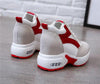 High Heel Womens Sneakers Shoes Red Black Air Cushion Casual Shoes Women Sneakers Modern Shoes Classic Athletic Sports Walking Shoes With Lace Up Platform Leather Trainers by Stevvex