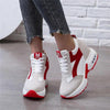 High Heel Womens Sneakers Shoes Red Black Air Cushion Casual Shoes Women Sneakers Modern Shoes Classic Athletic Sports Walking Shoes With Lace Up Platform Leather Trainers by Stevvex