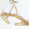 High Waist Belt Bikini Set Stripe Swimsuit Tie Front Women Swimwear Female Beach Wear Swim Bathing Suit Women's Detachable Padded Cutout Push Up Striped Bikini Set Two Piece Swimsuit by Stevvex