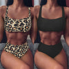 High Waist Bikini Leopard Bikini Women Push Up Swimsuit Women's Leopard Print Swimsuits High Waist Bikini Set 2 Piece Bathing Suits Women Printed Swimwear Tie Dye Summer Swim Beachwear by Stevvex