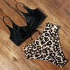 High Waist Bikini Leopard Bikini Women Push Up Swimsuit Women's Leopard Print Swimsuits High Waist Bikini Set 2 Piece Bathing Suits Women Printed Swimwear Tie Dye Summer Swim Beachwear by Stevvex