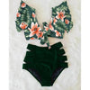High Waist Bikini Ruffle Swimwear Women Print Swimsuit Push Up Bikinis Plus Size Bathing Suits Floral Beach Wear Bikini Swimsuits for Teen Girls by Stevvex