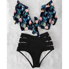 High Waist Bikini Ruffle Swimwear Women Print Swimsuit Push Up Bikinis Plus Size Bathing Suits Floral Beach Wear Bikini Swimsuits for Teen Girls by Stevvex