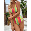 High Waist Bikini Striped Swimsuit Women Swimwear Women's Bathing Suit Triangle Bikini Low Waist Two Piece Swimsuit Female Push up Bikini Set Swimming Wear for Bathing Suit Swimsuits by Stevvex