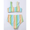High Waist Bikini Striped Swimsuit Women Swimwear Women's Bathing Suit Triangle Bikini Low Waist Two Piece Swimsuit Female Push up Bikini Set Swimming Wear for Bathing Suit Swimsuits by Stevvex