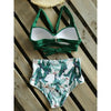 High Waist Bikinis New Halter Swimwear Women Swimsuit Female Bikini Set Print Bathing Suit Summer Two Piece Bikini Swimsuit for Women High Waist Halter Wrap Bathing Suits with Bikini Bottom by Stevvex