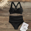 High Waist Bikinis New Halter Swimwear Women Swimsuit Female Bikini Set Print Bathing Suit Summer Two Piece Bikini Swimsuit for Women High Waist Halter Wrap Bathing Suits with Bikini Bottom by Stevvex