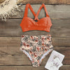 High Waist Bikinis New Halter Swimwear Women Swimsuit Female Bikini Set Print Bathing Suit Summer Two Piece Bikini Swimsuit for Women High Waist Halter Wrap Bathing Suits with Bikini Bottom by Stevvex