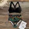 High Waist Bikinis New Halter Swimwear Women Swimsuit Female Bikini Set Print Bathing Suit Summer Two Piece Bikini Swimsuit for Women High Waist Halter Wrap Bathing Suits with Bikini Bottom by Stevvex