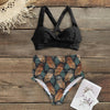 High Waist Bikinis New Halter Swimwear Women Swimsuit Female Bikini Set Print Bathing Suit Summer Two Piece Bikini Swimsuit for Women High Waist Halter Wrap Bathing Suits with Bikini Bottom by Stevvex