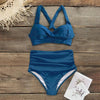 High Waist Bikinis New Halter Swimwear Women Swimsuit Female Bikini Set Print Bathing Suit Summer Two Piece Bikini Swimsuit for Women High Waist Halter Wrap Bathing Suits with Bikini Bottom by Stevvex