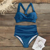 High Waist Bikinis New Halter Swimwear Women Swimsuit Female Bikini Set Print Bathing Suit Summer Two Piece Bikini Swimsuit for Women High Waist Halter Wrap Bathing Suits with Bikini Bottom by Stevvex