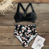 High Waist Bikinis New Halter Swimwear Women Swimsuit Female Bikini Set Print Bathing Suit Summer Two Piece Bikini Swimsuit for Women High Waist Halter Wrap Bathing Suits with Bikini Bottom by Stevvex