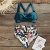 High Waist Bikinis New Halter Swimwear Women Swimsuit Female Bikini Set Print Bathing Suit Summer Two Piece Bikini Swimsuit for Women High Waist Halter Wrap Bathing Suits with Bikini Bottom by Stevvex