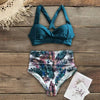 High Waist Bikinis New Halter Swimwear Women Swimsuit Female Bikini Set Print Bathing Suit Summer Two Piece Bikini Swimsuit for Women High Waist Halter Wrap Bathing Suits with Bikini Bottom by Stevvex
