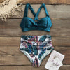High Waist Bikinis New Halter Swimwear Women Swimsuit Female Bikini Set Print Bathing Suit Summer Two Piece Bikini Swimsuit for Women High Waist Halter Wrap Bathing Suits with Bikini Bottom by Stevvex