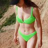 High Waist Bikinis Women Swimsuit Women High Waist Bikini Set Sports Bright Color Swimsuit Scoop Neck Cute Bathing Suit Swimwear Female Push Up Bikini Set Bathing Suit For Women by Stevvex