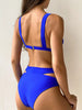 High Waist Bikinis Women Swimsuit Women High Waist Bikini Set Sports Bright Color Swimsuit Scoop Neck Cute Bathing Suit Swimwear Female Push Up Bikini Set Bathing Suit For Women by Stevvex