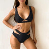 High Waist Bikinis Women Swimsuit Women High Waist Bikini Set Sports Bright Color Swimsuit Scoop Neck Cute Bathing Suit Swimwear Female Push Up Bikini Set Bathing Suit For Women by Stevvex