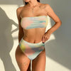 High Waist Bikinis Women Swimsuit Women High Waist Bikini Set Sports Bright Color Swimsuit Scoop Neck Cute Bathing Suit Swimwear Female Push Up Bikini Set Bathing Suit For Women by Stevvex